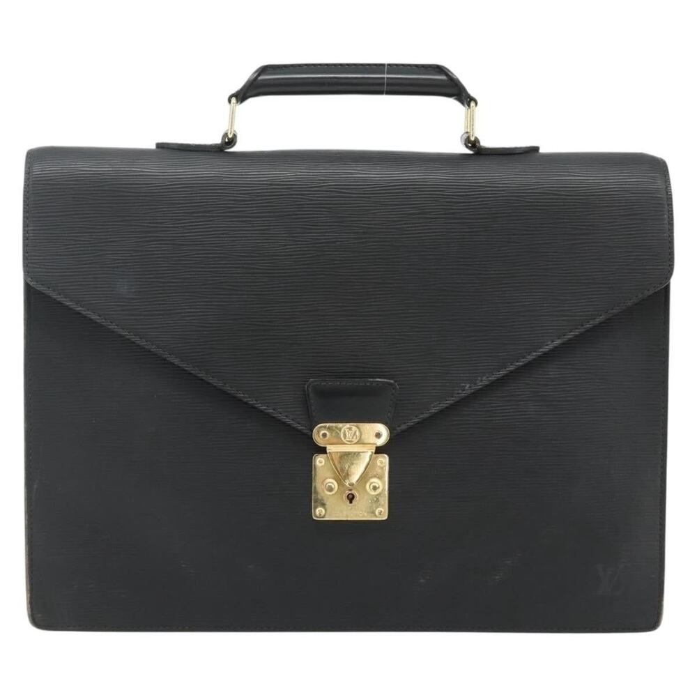 Louis Vuitton Epi Serviette Ambassador Business Bag Black